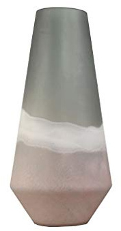 Vase Decoratif Vase en Verre givré Gris Rose Maison Salon Table Basse Table Bureau décoration Vase Vase hydroponique Vase Vase à Fleurs (Size : C)