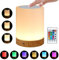 LOVUMMOR LED Nachttischlampe mit Fernbedienung und Touch/Timing Funktion, Ambiente Tischlampe Nachtlicht Dimmbar 13 Farben 5 Helligkeiten 3 Modi, USB Aufladbar Nachtlampe für Kinderzimmer Schlafzimmer