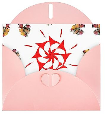 BROLEO Pinke Weihnachtskarten aus Perlglanzpapier, 8-fach drehbar, geeignet als Einladungskarten für Weihnachten, Hochzeitstag und Partys