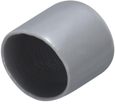 sourcing map 20pcs Rubber End Caps 25mm(1) ID Vinyl PVC Round Tube Bolt Cap Cover Screw Thread Protectors Grey