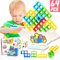 Jastown 64 Tetra Tower Balance Spiel,schaukelstapel hoch Kinder Balance Spielzeug,Stapelturm Spielzeug Geschenke,Stacking Blocks,Stapelblöcke Balancing Spiel für Jungen Mädchen ab Jahre 5 to 16