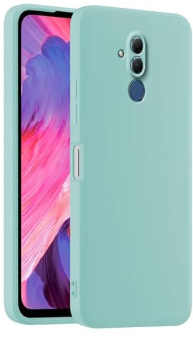 HULLIN Custodia per Telefono in Silicone Colorato, Adatta per HUAWEI Mate20 Lite (6.3) - Ciano chiaro