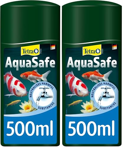 Tetra Pond AquaSafe, Makes Tap Water Safe for Pond Fish, 500 ml (Pack of 2)