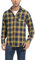Chemisier Carreaux Coton Homme Chemise Bûcheron Western Veste à Carreaux en Flanelle T Shirt Manches Longues Casual Décontractée Classique Retro Ecossaise Gilet Blouse Jaune S