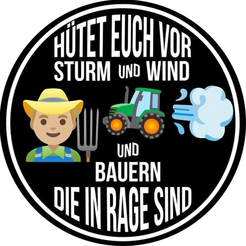 Sammys Shirt Store Hütet Euch vor Bauern die in Rage sind Aufkleber 24 cm