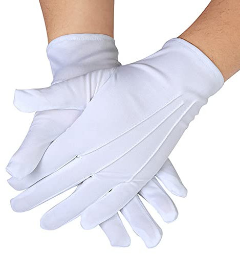 Weiße Kostümhandschuhe, Verschleißfeste Formelle Unisex-Handschuhe, Weiße Kinderhandschuhe, Weiße Polyesterhandschuhe Für Mädchen, Jungen, Cosplay-Kostüm-Kleiderhandschuhe, Formelle Handgelenkshandsch