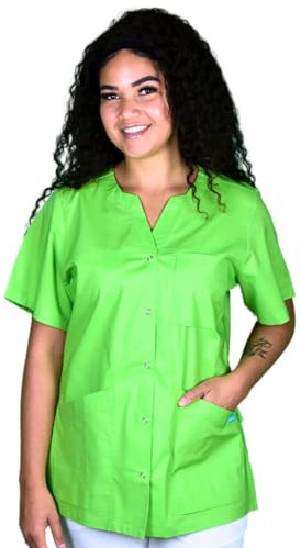 Pflege Dress Kasack Milo, Unisex Druckknopf Atmungsaktiv Vielfältige Funktionalität, Stil und Komfort in Perfektion