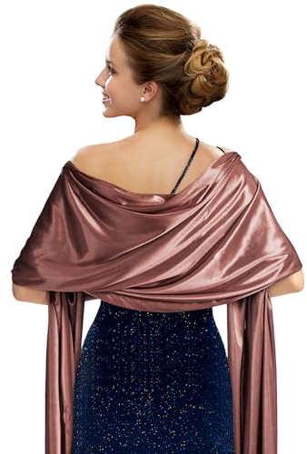 Schals für Damen Leichter Weicher Schal für Hochzeit Braut Schultertuch Tuch im Frühling Sommer Herbst Winter Geeignet für Partys oder Ausflüge und auch Eine Tolle Wahl zum Verschenken(braun)