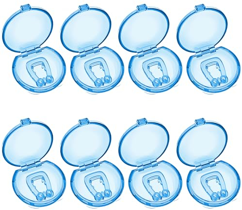 8er-Pack Anti-Schnarch-Geräte, Schnarch-Nasenklammer, Schnarchstopper, Anti-Schnarch-Nasenklammer, Anti-Schnarch-Nasen-Schnarch-Clip, Schnarchhilfen für Männer und Frauen (blau)