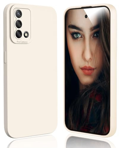 DESSEN Hülle für Oppo A74 4G Handyhülle - Silikon Schutzhülle Stoßfest Kameraschutz Protection Case Dünn Weiche TPU Bumper Cover Anti-Fingerabdruck, Weiß
