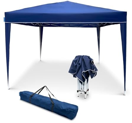Goodyear - Carpa Plegable 3x3 m Azul Multifuncional | Ideal para jardín, terraza, Playa | Bolsa de Transporte | Versátil y Rápida de Montar