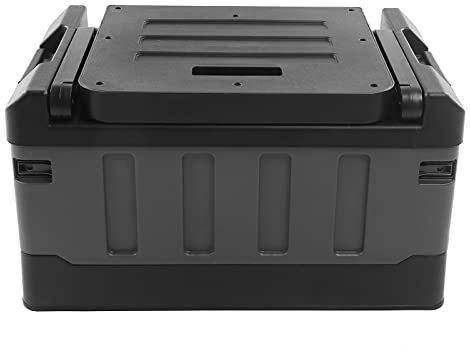 Zusammenklappbare 70-Liter-Auto-Aufbewahrungsbox, Einstellungsstuhl, 2-in-1, Faltbarer Aufbewahrungskoffer, Organizer, Stuhlsitz mit 200 Kg Fassungsvermögen, Kofferraumbehälter