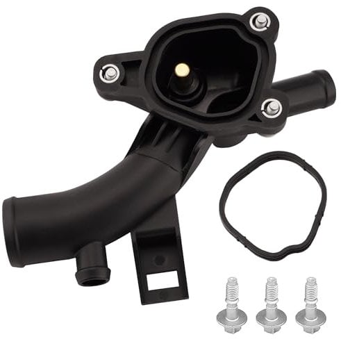 ERMWALR 25192985 Water Outlet Housing with Gasket - Thermostat with Housing Coolant Flange with Sensor Fit for VAUXHALL OPEL Corsa Astra Meriva Adam 1338022 1338487