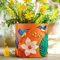 AmiCera Cute Hummingbird Flower Pots, Unique Funky Plant Pot with Drainage, Small Rainbow Succulent Planters Pots for Indoor Plants, Funny Eclectic Gardening Gift for Plant Lovers, Orange