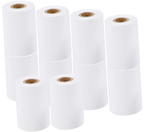 TEHAUX Thermischem Papier Papierrolle Thermopapier Für Registrierkassen Und Kreditkartenmaschinen Hochwertige Kassenrollen Für Drucker Pro Rolle Innenkern 13mm Bisphenol
