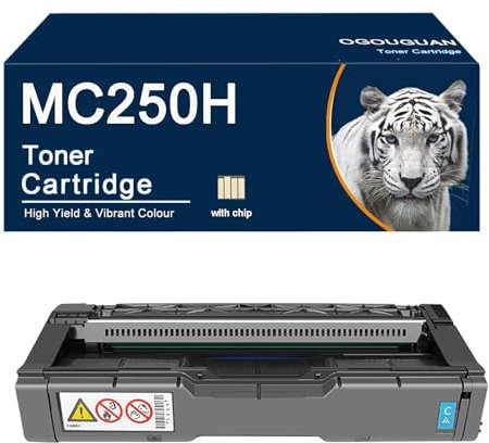 OGOUGUAN Kompatible Tonerkartusche M C250 P C300 P C301 C250H C300W für Ricoh M C250FW, M C250FWB, M C251FW, P C300W, P C301W Drucker (Cyan: 6300 Seiten)