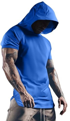 Camiseta de manga corta con cuello en V para hombre, baloncesto, deporte, con capucha dividida, traje de apariencia para hombres, calentamiento, sudor, secado rápido, universitario, estudiante
