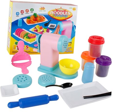 Milisten 1 Satz Knetmaschine für Farbige Knete Nudelmaschine mit Formen Kreatives Motorischen Fähigkeiten und Vorstellungskraft für Kleinkinder