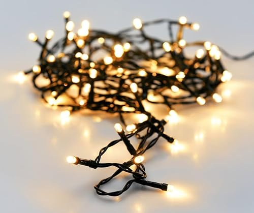 mucHome LED Lichterkette warmweiß - Batteriebetrieben - 96 LED / 7m mit 8 Funktionen inkl. 6-Stunden Timer, für Innen- und Außenbereich Weihnachts Deko Beleuchtung Lichterkette mit Batterien