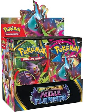 Pokémon-Sammelkartenspiel: Boosterpack-Display Mega-Entwicklung – Fatale Flammen (enthält 36 Boosterpacks)