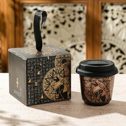 Hosoncovy 200ML Reusable Ceramic Coffee Cup with Silicone Lid Small Travel Coffee Mug Tea Cup (Gold)