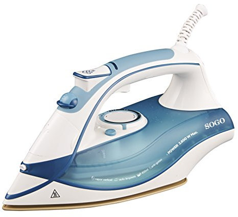 Sogo PLA-SS-6265B - Plancha de vapor eléctrica, 2600w
