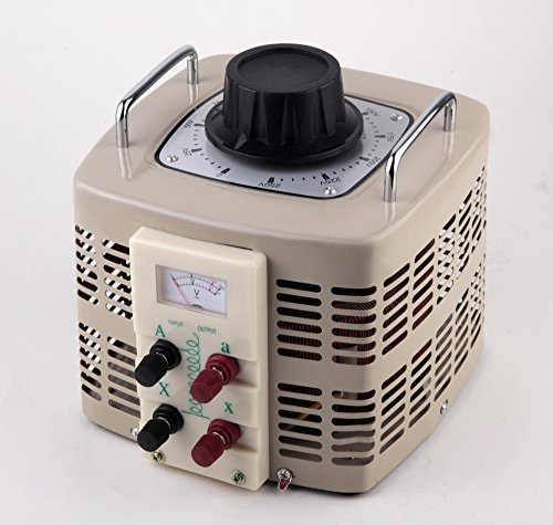 Variac Transformador Variable 5 KVA 20A Salida 0-250V AC Voltímetro Analógico Integrado para Laboratorio e Industria