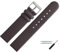 MARBURGER Uhrenarmband 20mm Leder Braun Silber - Montage Set 7612031000120