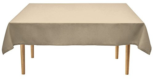 Beautissu Tischdecke Loftflair - Rechteckig 130x160 cm Natur - Stoff Tischtuch aus Baumwolle - waschbar & pflegeleicht