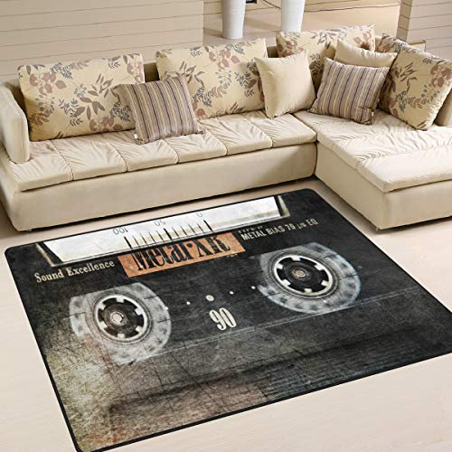 Use7 Grunge Kassetten-Teppich f¨¹r Wohnzimmer, Schlafzimmer, Textil, Mehrfarbig, 203cm x 147.3cm(7 x 5 feet)