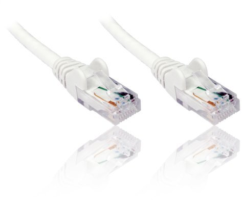 PremiumCord Câble Patch CAT5e UTP Ethernet LAN RJ45 1Gbit/s, AWG 26/7, 100% Cuivre, Rapide, Flexible et Durable, Blanc, 0,25 m