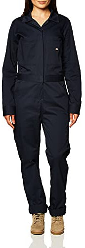 Dickies Damen Langarm-Overall aus Baumwoll-Twill Arbeitsoverall, Dunkles Marineblau, X-Small