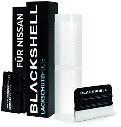 Blackshell® Lackschutzfolie passend für Nissan Cube | Typ Z12 | Bj. 2008-2020 Carbon weiß - passgenaue Einstiegsleistenschutz Folie inkl. Set für Folierung