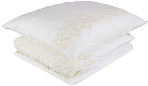 Yellow Naomi Duvet Cover, 100% Percal Cotton, Off-White, 155 x 220 cm, 1.0 Pieces