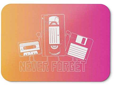 BLAK TEE Cute Cassette Friendship Mouse Pad 18 x 22 cm in 3 Colours Pink Yellow