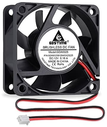 GDSTIME 60mm Computer Fan 12V 60 x 25mm PC Case Fan 4500 RPM High Speed Axial 6CM DC Brushless Cooling For Xbox DVR Router Projector Replacement Ventilation Exhaust