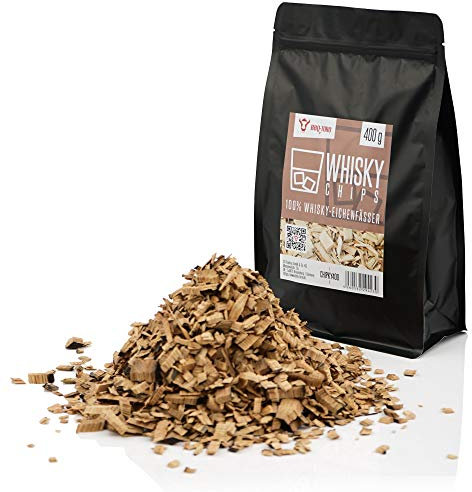 BBQ-TORO Astillas de Madera de Roble Whisky I 400 g I Parrilla de Gas I Ahumador I Barbacoa I Virutas