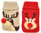 jameitop® 2er Set Premium Taschenwärmer mit Strickbezug Handwärmer 2 Verschiedene Modelle Rentier Red Nose Wärmflasche