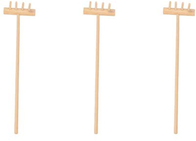 NUOBESTY 3pcs Garden Tools Zen Garden Rake Craft for Boys and Girls Home Diy Supplies Elegant Decorative Tool