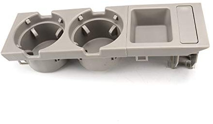 Auto Mittelkonsole Vorne Getränkehalter Münzhalter,ihreesy Auto Getränkebecherhalter Getränk Wasser Becherhalter Warenlager Halter Kompatibel für 3Series E46, 51168217953,Grau