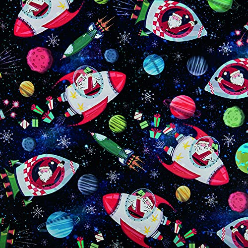 STAR Geschenkpapier 70cm x 2m Rolle Weihnachtspapier Kosmos