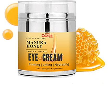 Manuka Honey Eye Cream Anti-aging Eye Cream for Dark Circles and Puffiness Fades Fine Lines Lifting and Firming Anti-wrinkle Under Eye Cream 50ml