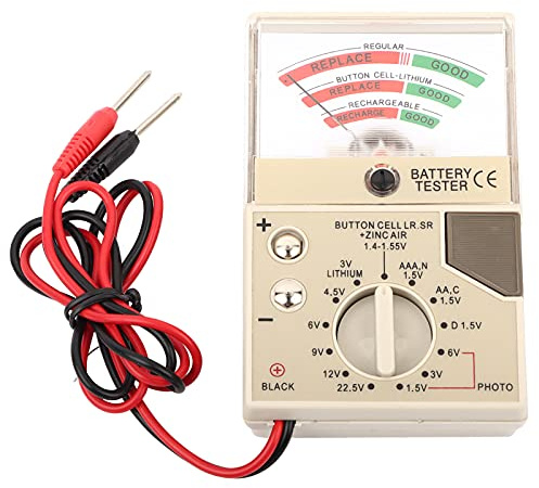 Tester Batteria per Orologi Durevole, Tester Batteria per Orologi Al Quarzo, Tester per Batterie a Bottone, Tester per Impulsi, Strumento Batteria, Accessorio per Strumenti di Riparazione Orologi Port