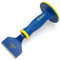 Estwing 3-inch Wide Hex Shaft Masonry Chisel with Protective Hand Grip Guard, Scores and Shapes Stone, Concrete, and Brick