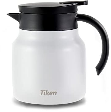 Tiken 800MLThermal Coffee Carafe Jug, Double Walled Stainless Steel Insulated Vacuum Coffee Flask for Hot &Cold Drinks