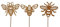 Blumenstecker Biene im Rost Design, 3er Set - Rostfigur für den Garten, Gartendeko, Gartenstecker
