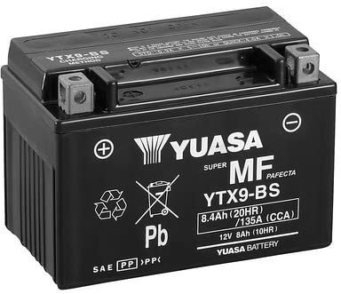 BATTERIA YUASA YTX9-BS COMPATIBILE CON TRIUMPH STREET TRIPLE - 675 CC 2007 - SPECIFICA COMPLETA MOTO SCOOTER SENZA MANUTENZIONE