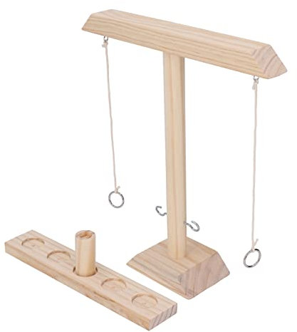 Ring Toss Game for Adults, Wooden Hook and Ring Game, Handmade Wooden Hook and Circle Game Interactive Game Ring Toss Drinking Game Hook Ring Toss Game for Bars Home, Party Family