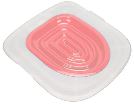 Kit D'entraînement de Toilette pour Chat, Bac à Sable en Plastique Réutilisable, Siège de Chat Amovible, Siège D'urinoir pour Siège de Toilette Rond et allongé, Fournitures (Plateau Blanc, 1 Support