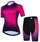 Damen-Fahrradtrikot-Set, Sommer-Kurzarm, Mountainbike-Shirt und Shorts, Set für MTB-Anzug, Fahrradbekleidung, T2005-1, XS